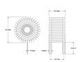 Dimensional Drawing for HT1500 Series Helical Edge Wound (HEW) Toroid Vertical Inductors